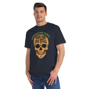 Edgy Sophistication Skull Cotton t Shirt