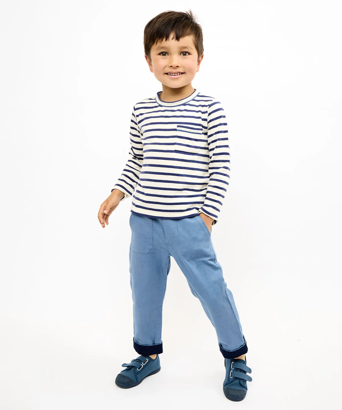 Edward T-Shirt, Navy Stripe
