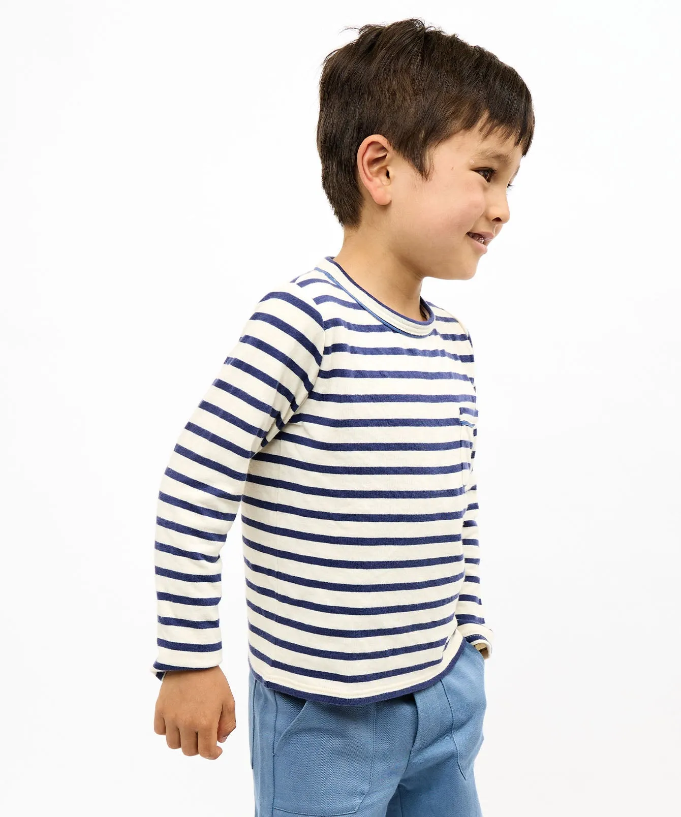 Edward T-Shirt, Navy Stripe