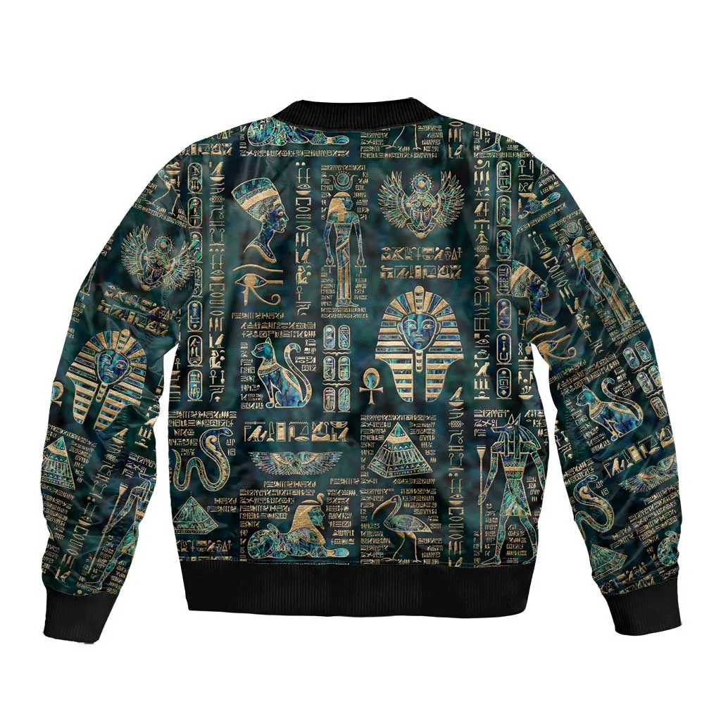 Egyptian Hieroglyphs And Deities Bomber Jacket DT02