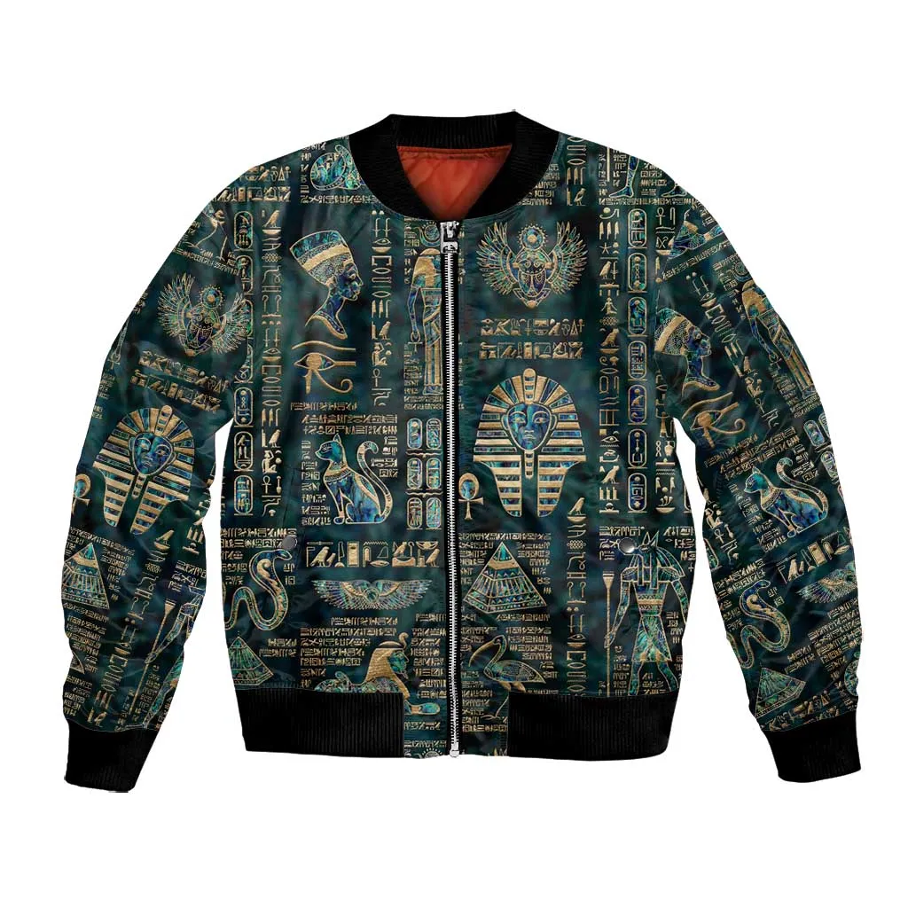 Egyptian Hieroglyphs And Deities Bomber Jacket DT02