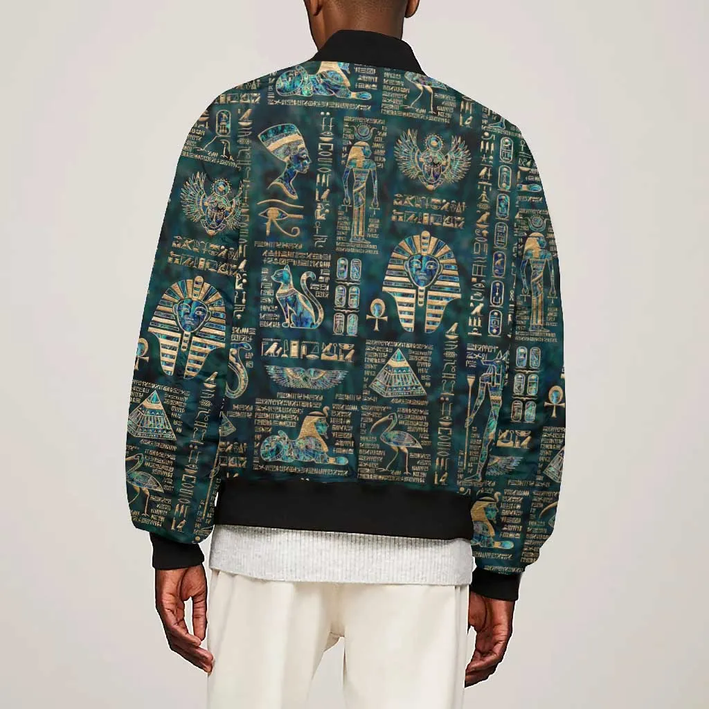 Egyptian Hieroglyphs And Deities Bomber Jacket DT02