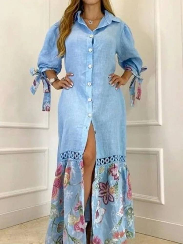 Eleanor - Elegant summer dress with lantern sleeves