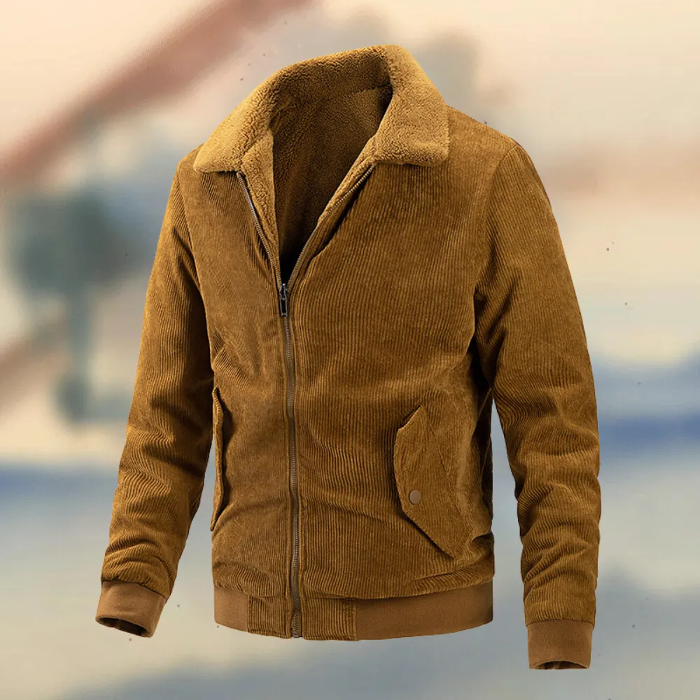 Elegant corduroy men's jacket for optimal comfort
