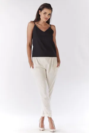 Elegant Elastic Waist Trousers