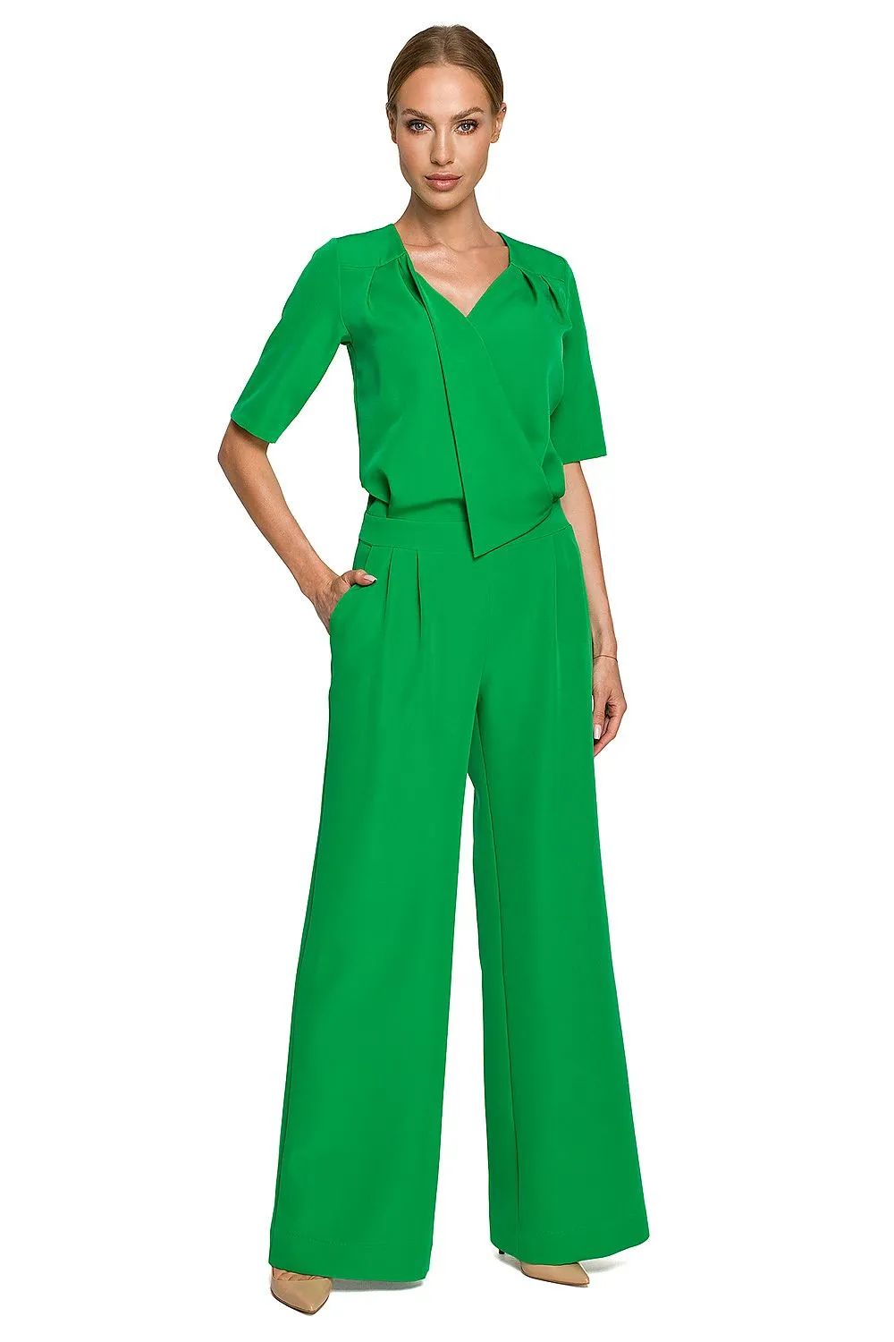 Elegant Envelope Top Trouser Suit