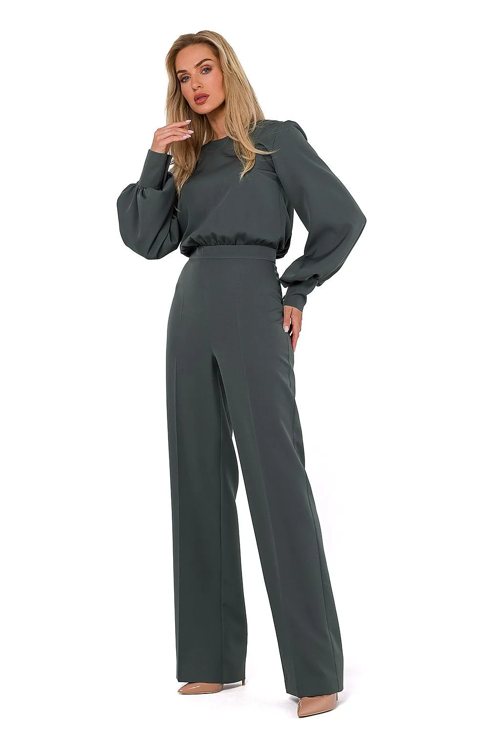 Elegant Halter Jumpsuit with Wide Legs