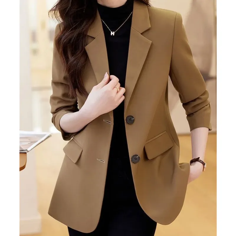 Elegant ladies' blazer with double-button fastening - Casual wear for everyday comfort - Comfortable and versatile