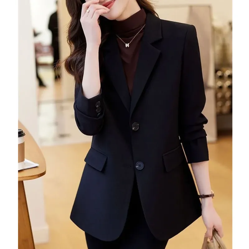 Elegant ladies' blazer with double-button fastening - Casual wear for everyday comfort - Comfortable and versatile