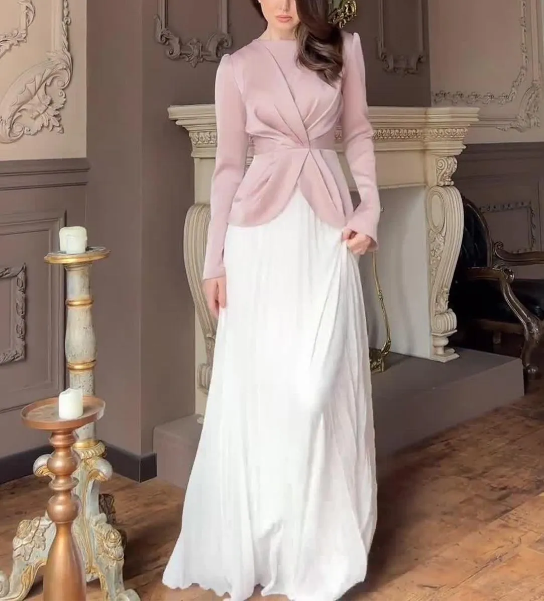 Elegant Long Slevve Suit  Dresses