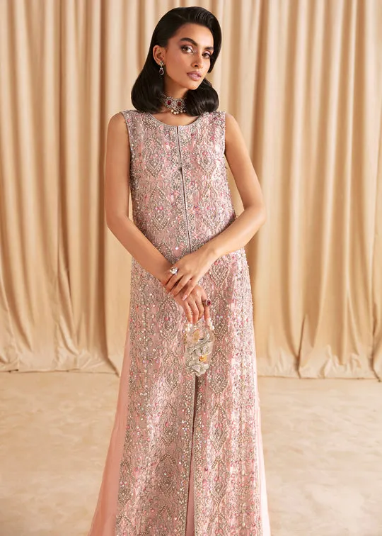 Elegant Soft Pink Embroidered Pakistani Wedding Dress Kameez Trousers