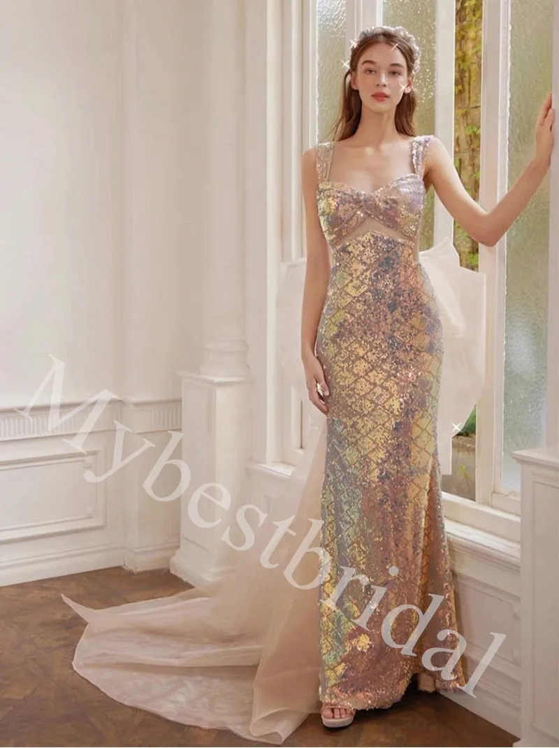 Elegant Sweetheart Sleeveless Mermaid Long Prom Dress,PDS1058