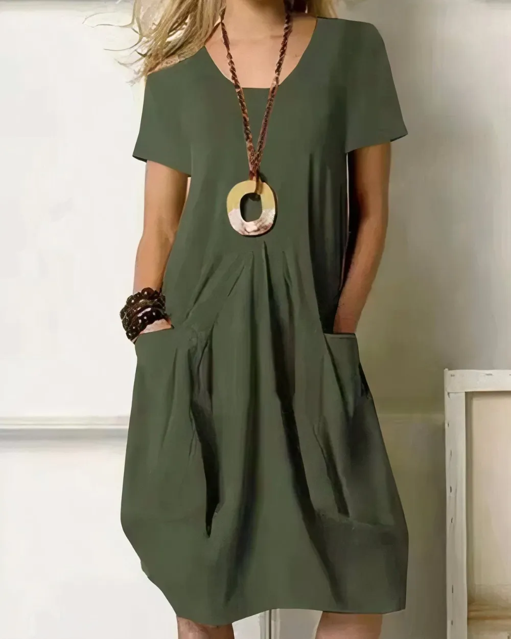 Elegant Tummy Coverage Dress