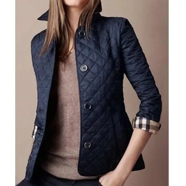Elegant women's jacket in silk and cotton for autumn/winter