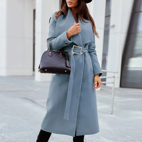 Elegant wool coat with belt – Angel