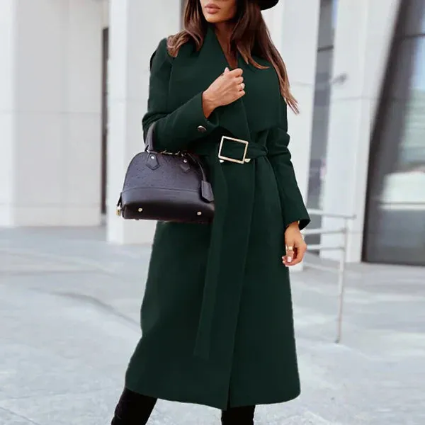 Elegant wool coat with belt – Angel