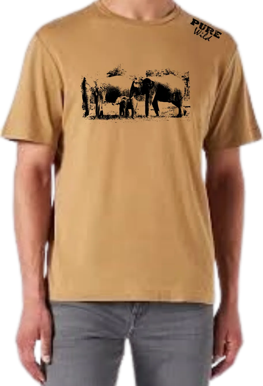 Elephant Family T-Shirt For A Real Man