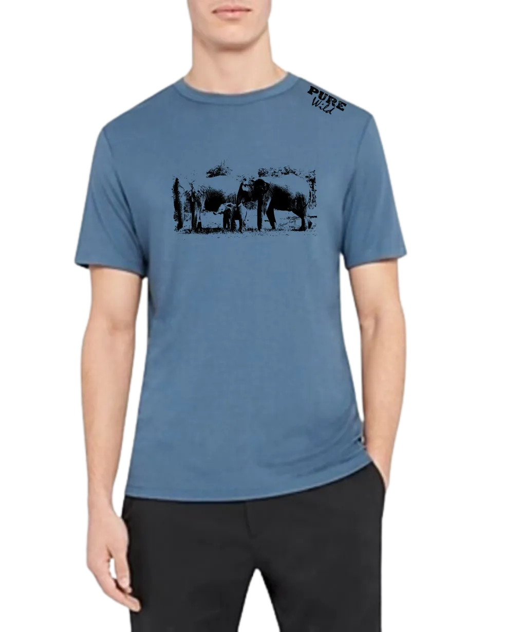 Elephant Family T-Shirt For A Real Man
