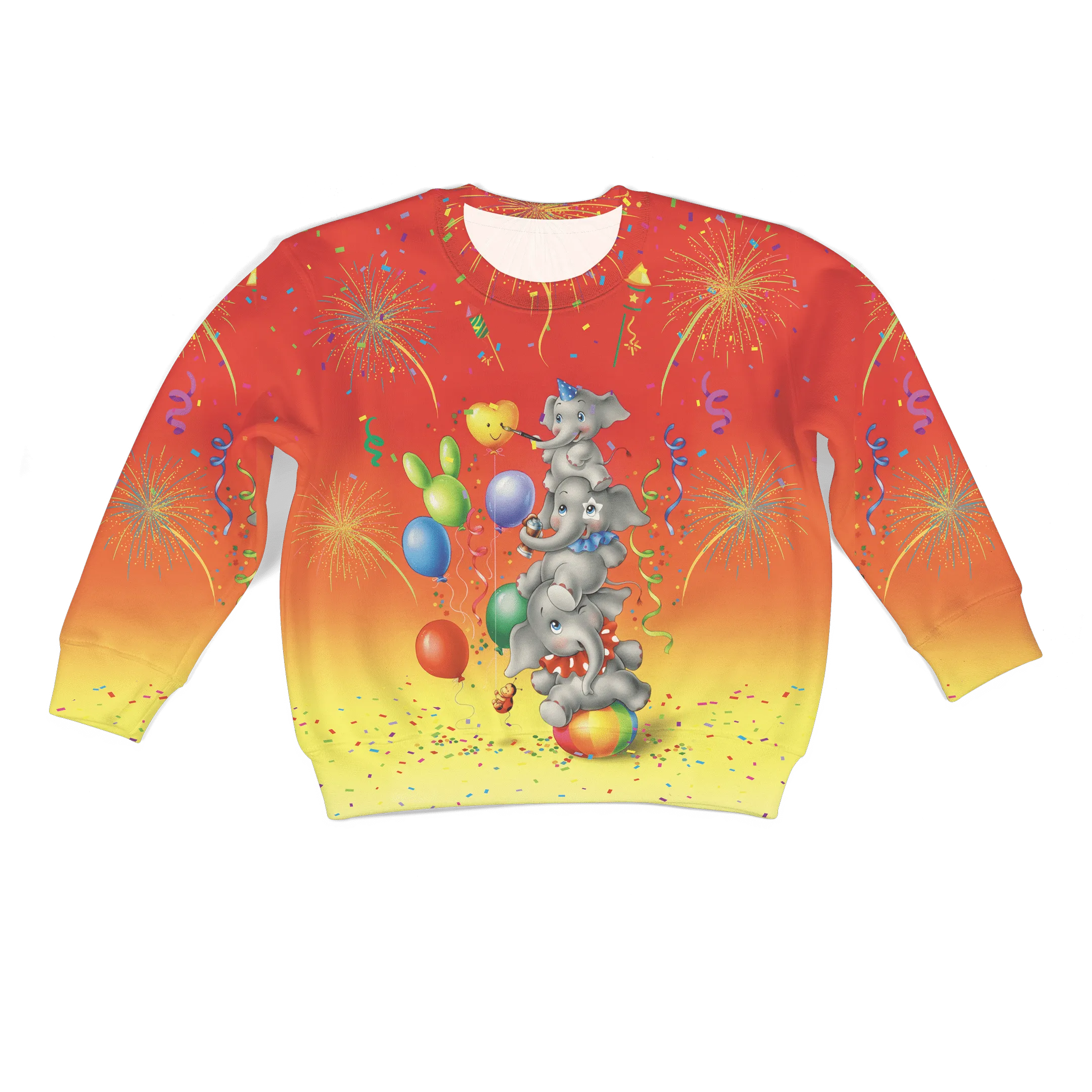 Elephant with balloon Kid Custom Cosplay Hoodies Apparel
