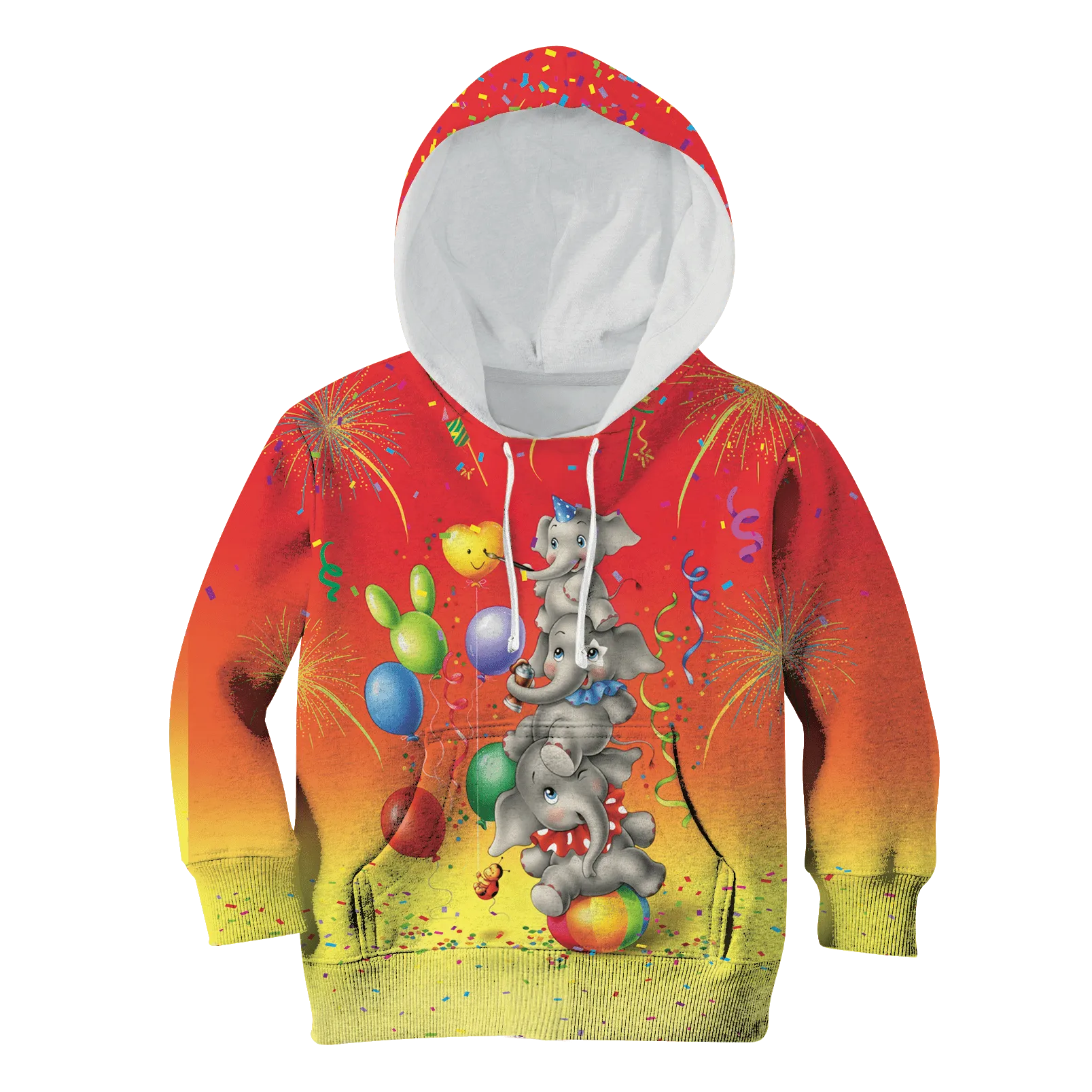 Elephant with balloon Kid Custom Cosplay Hoodies Apparel
