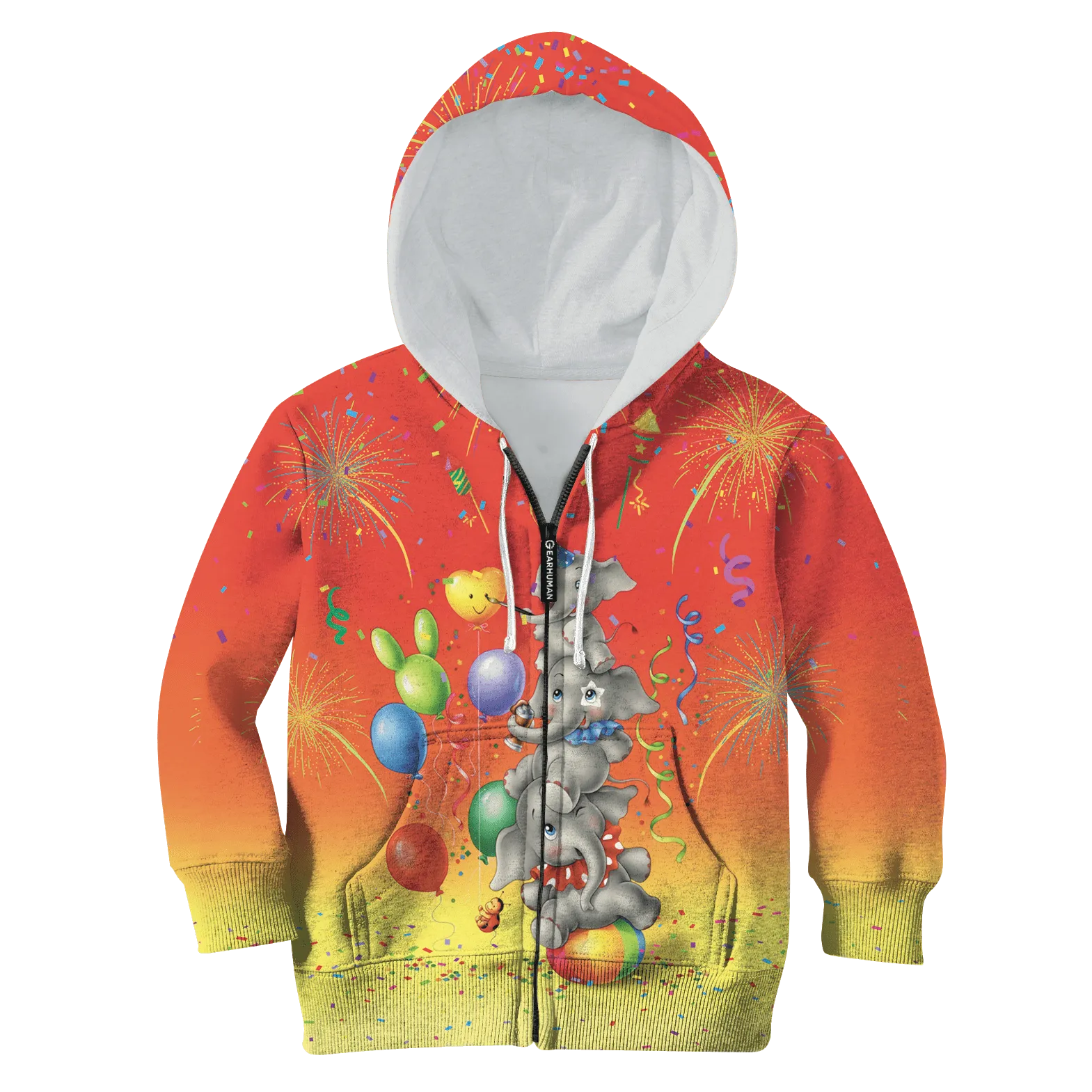 Elephant with balloon Kid Custom Cosplay Hoodies Apparel