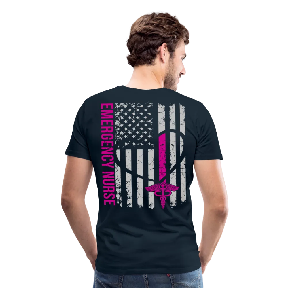 Emergency Nurse Flag Men's Premium T-Shirt (CK1835)