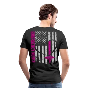 Emergency Nurse Flag Men's Premium T-Shirt (CK1835)