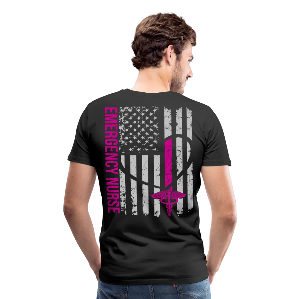 Emergency Nurse Flag Men's Premium T-Shirt (CK1835)