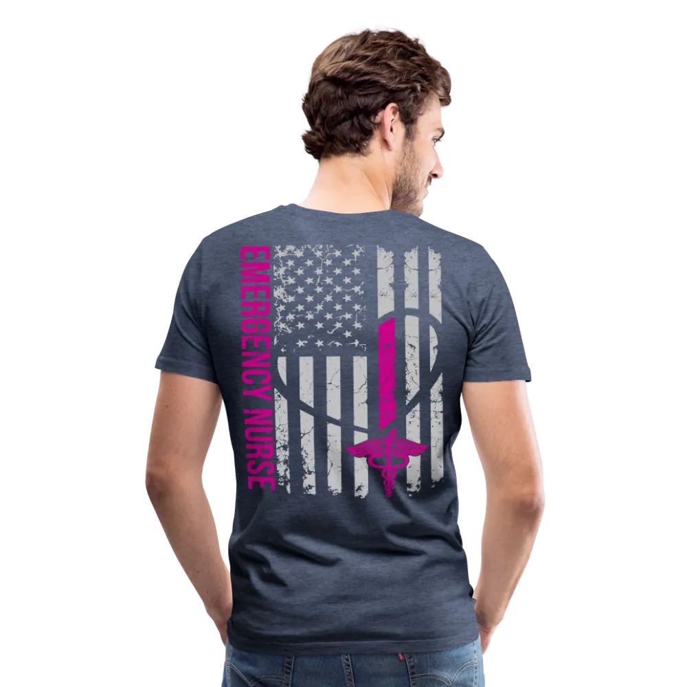 Emergency Nurse Flag Men's Premium T-Shirt (CK1835)