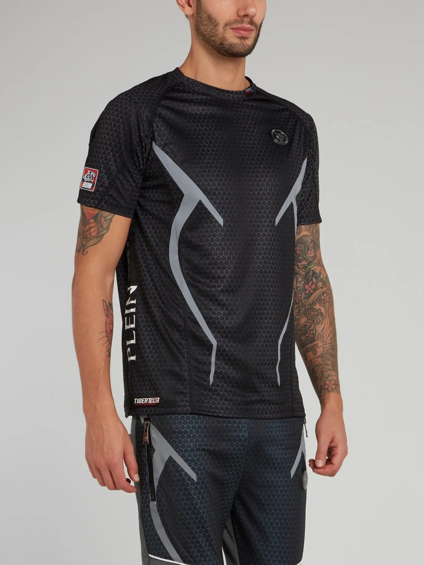 Emerick Black Cube Print T-Shirt