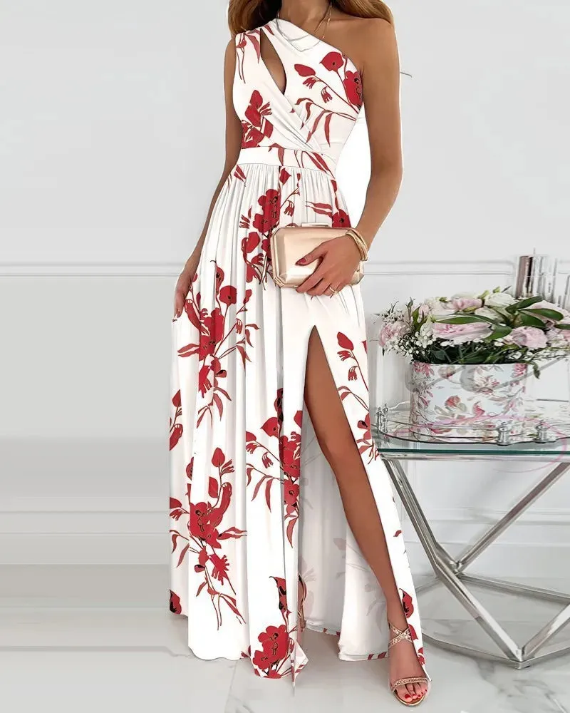 Emery - Elegant one shoulder maxi dress