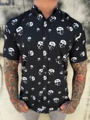 ESSENTIAL DEATH SKULLS BUTTON UP