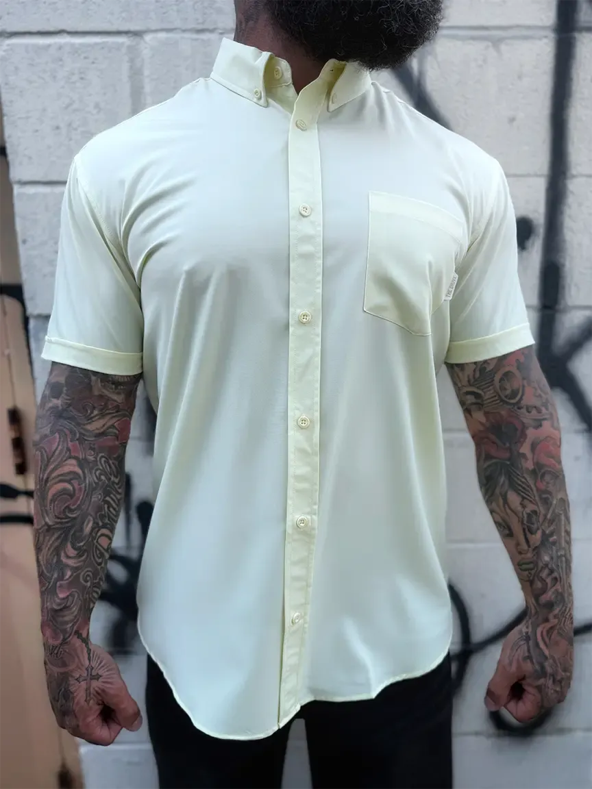 ESSENTIAL LEMON DROP BUTTON UP