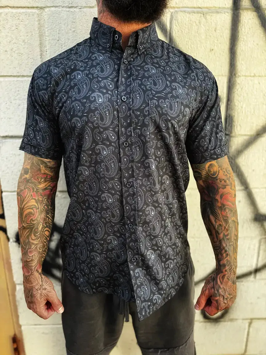 ESSENTIAL PAISLEY BUTTON UP