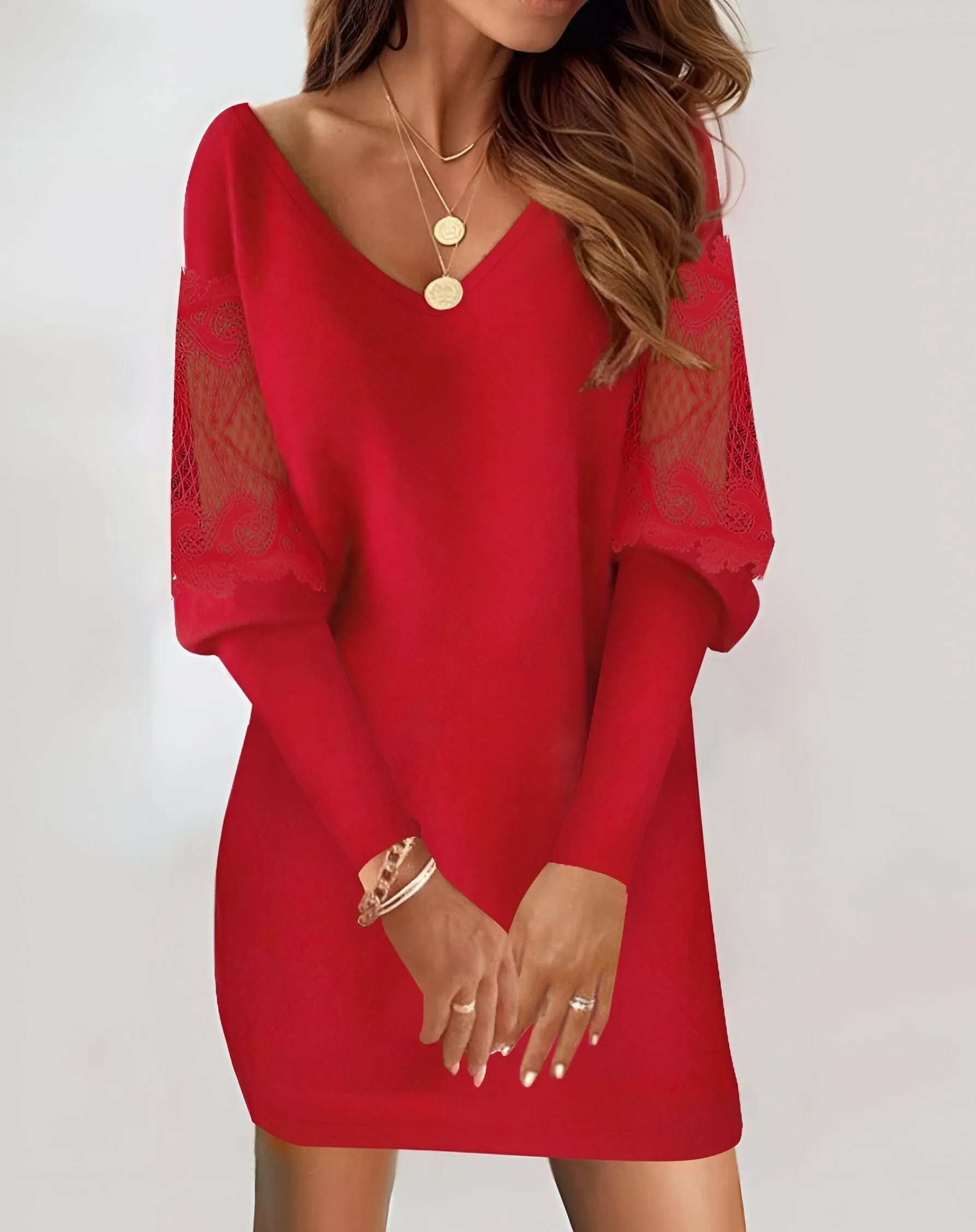 Eszter | Elegant long-sleeved midi dress