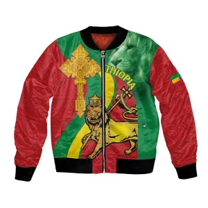 Ethiopia National Day Bomber Jacket Ethiopia Lion of Judah African Pattern LT14