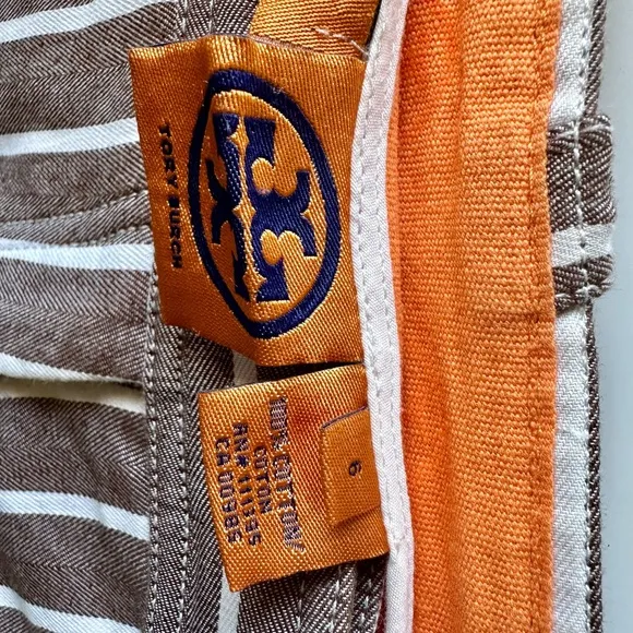 EUC Tory Burch Striped Cotton shorts, size 6