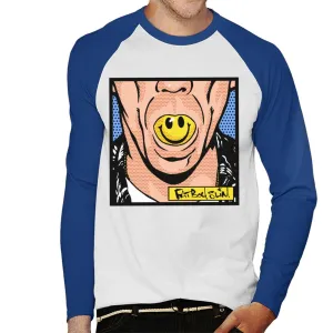 Fatboy Slim Smiley Mouth Pop Art Men's Baseball Long Sleeved T-Shirt