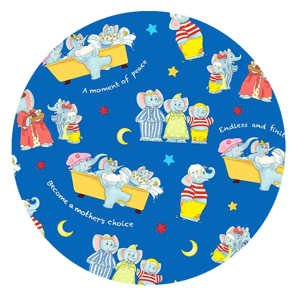 Father's & Mother's Day Elephant Family Kids Bamboo Short Sleeves Dress