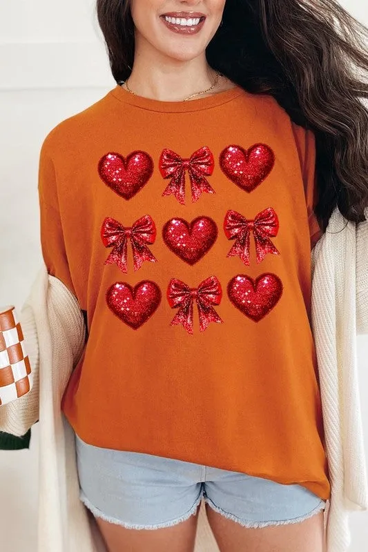 Faux Glitter Valentine Graphic Heavy Cotton Tee