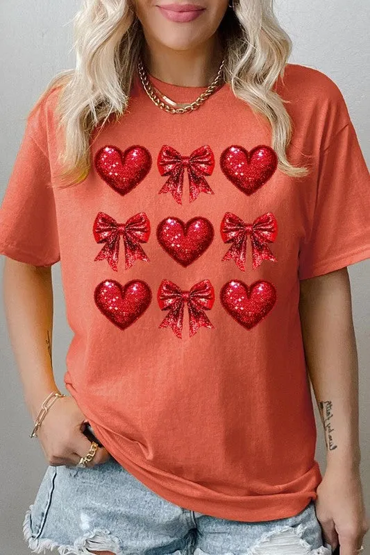 Faux Glitter Valentine Graphic Heavy Cotton Tee
