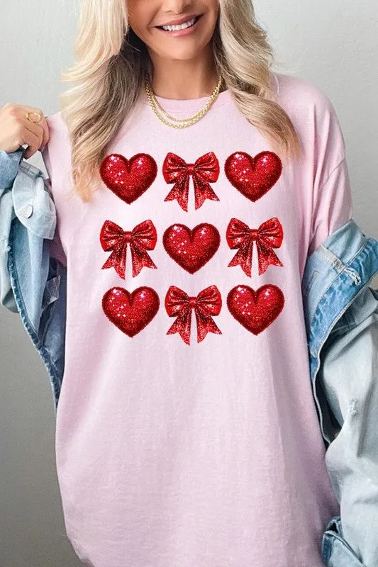Faux Glitter Valentine Graphic Heavy Cotton Tee