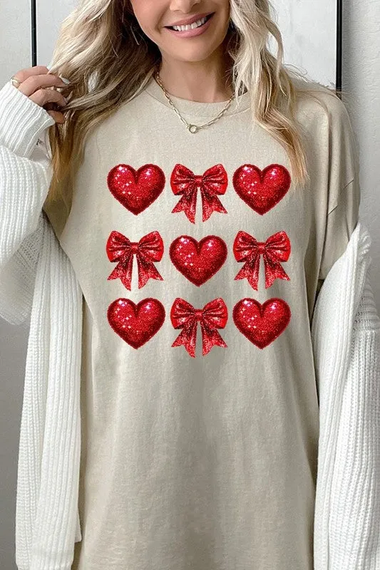 Faux Glitter Valentine Graphic Heavy Cotton Tee