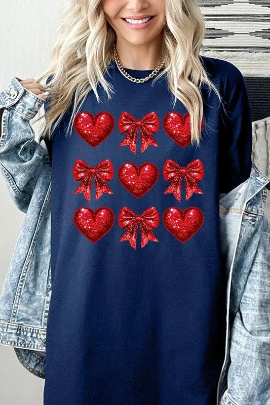 Faux Glitter Valentine Graphic Heavy Cotton Tee