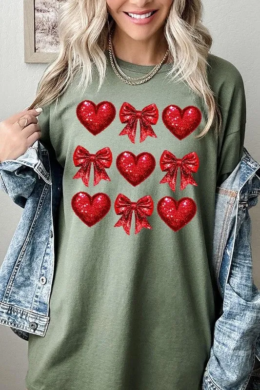 Faux Glitter Valentine Graphic Heavy Cotton Tee