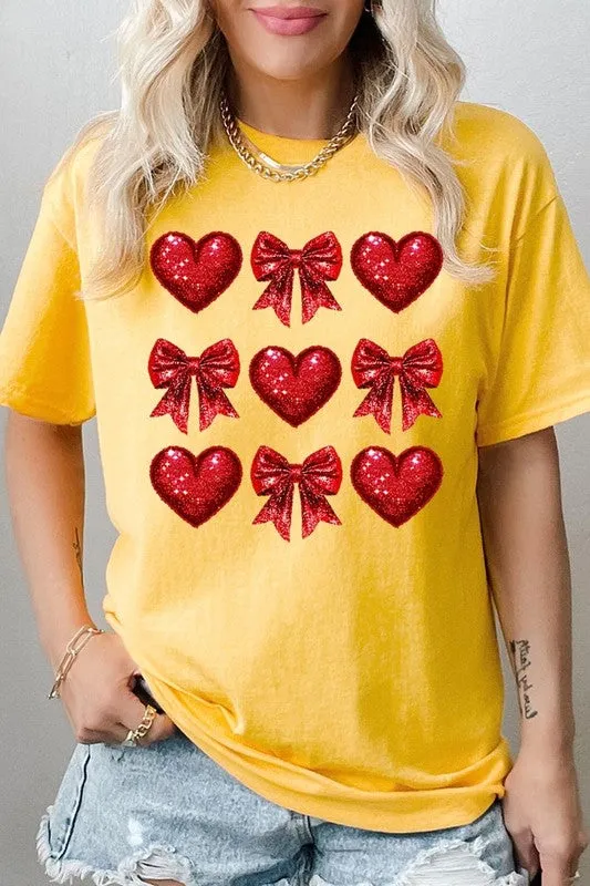 Faux Glitter Valentine Graphic Heavy Cotton Tee