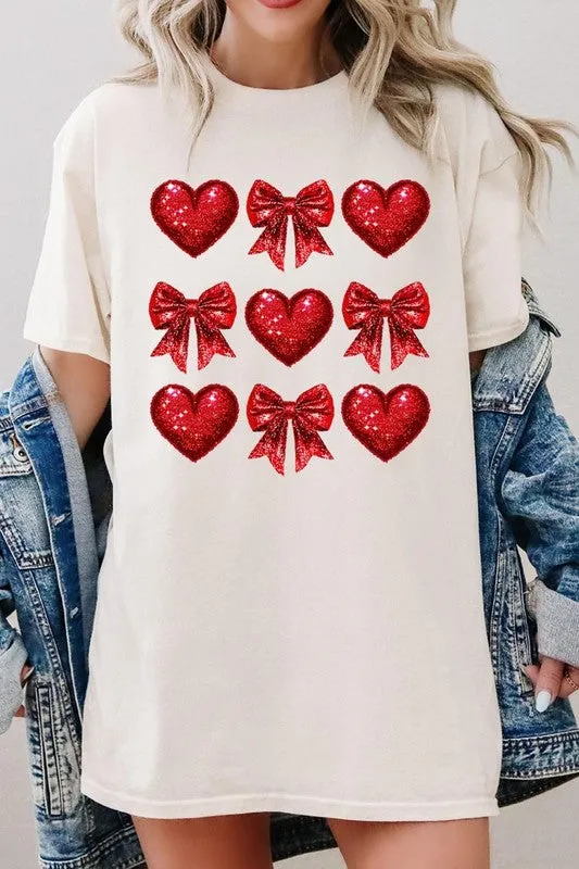 Faux Glitter Valentine Graphic Heavy Cotton Tee