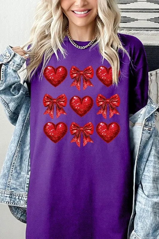 Faux Glitter Valentine Graphic Heavy Cotton Tee