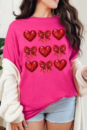 Faux Glitter Valentine Graphic Heavy Cotton Tee