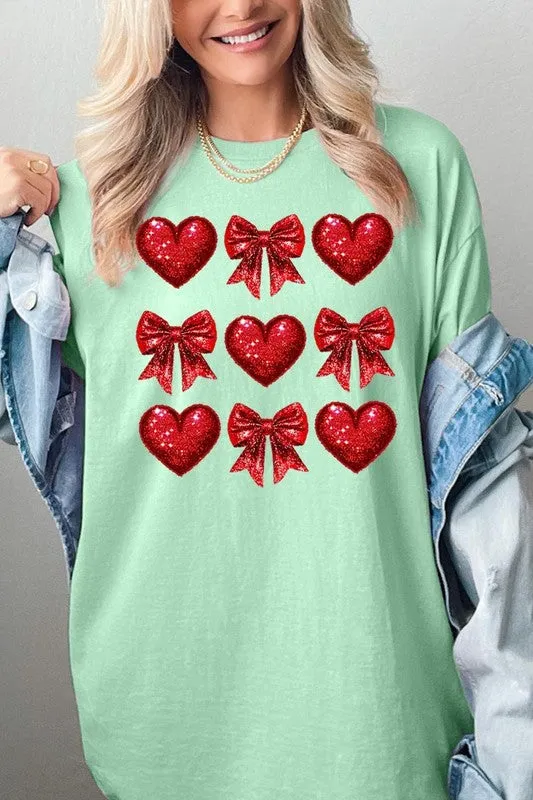 Faux Glitter Valentine Graphic Heavy Cotton Tee